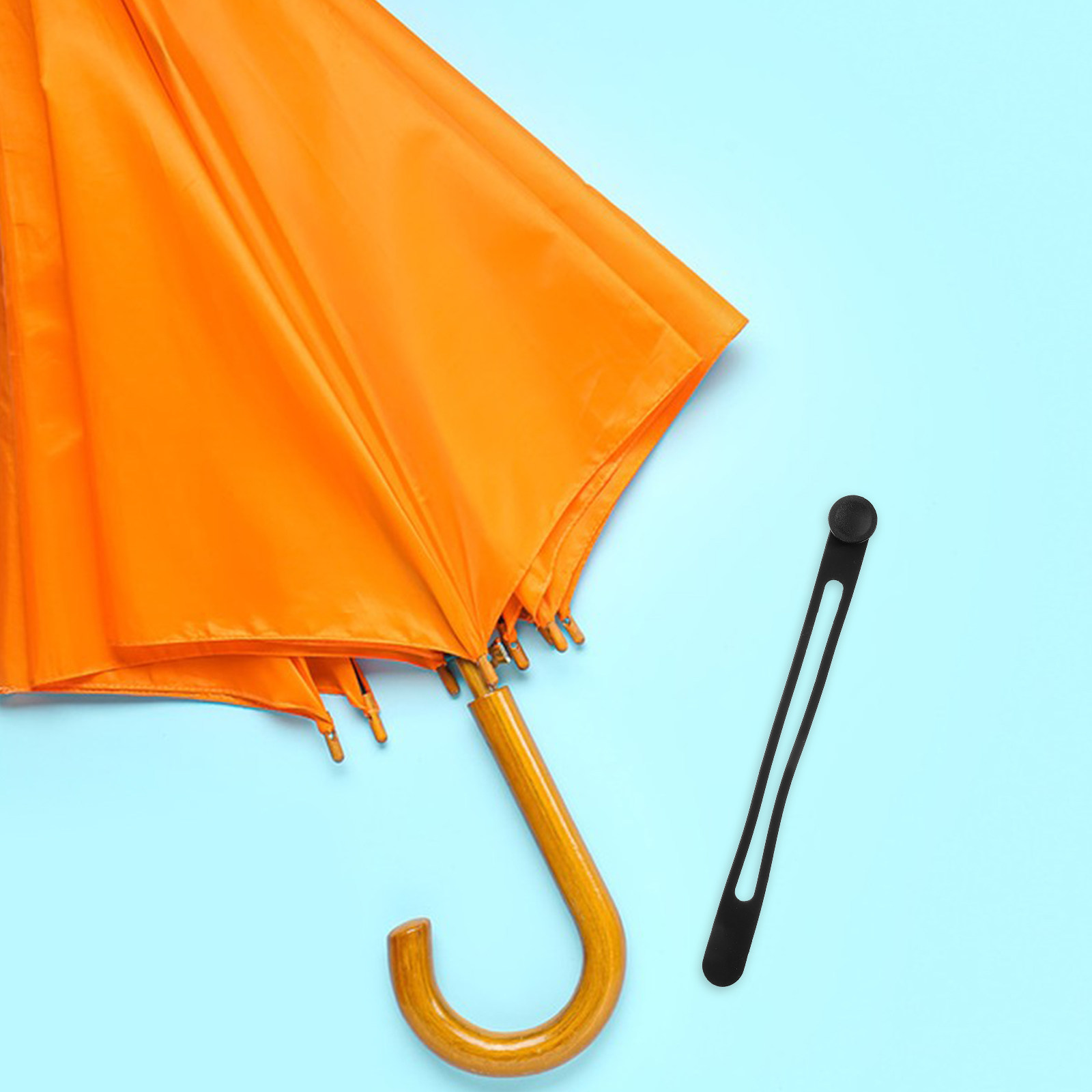 Cable Organizer Travel - Силиконовые фиксаторы для хранения зонтов, черные,