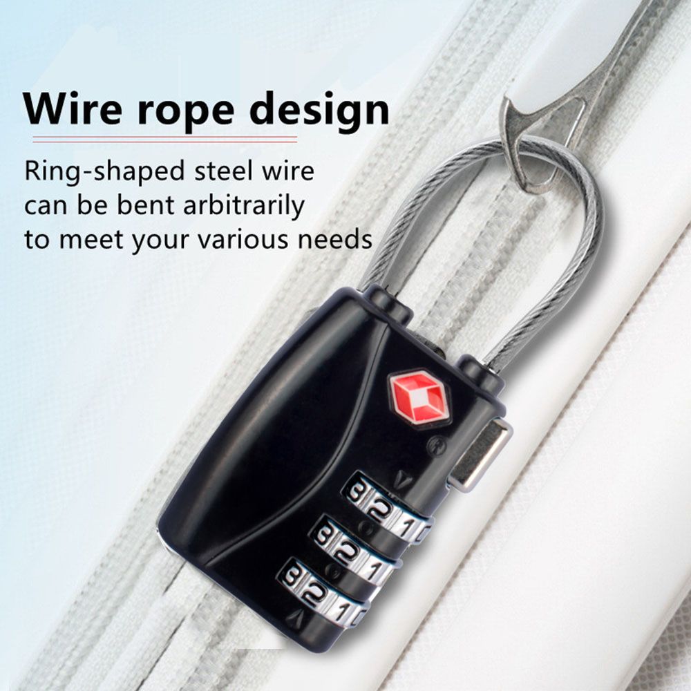 Cable Lock Combination - Водонепроницаемый кабельный замок для багажа, портативный