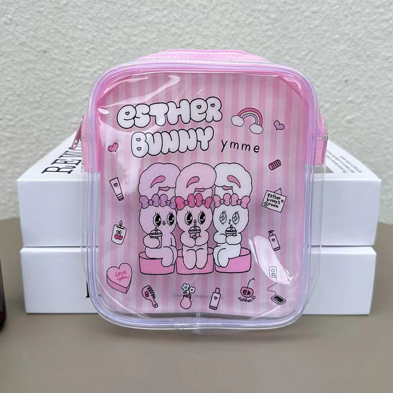 Travel Accessories Toiletry Bag - Милая прозрачная косметичка Esther Bunny с