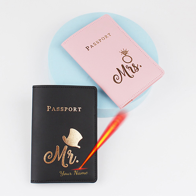 Travel Accessories Personalised - Обложка для паспорта с логотипом Mr/Mrs
