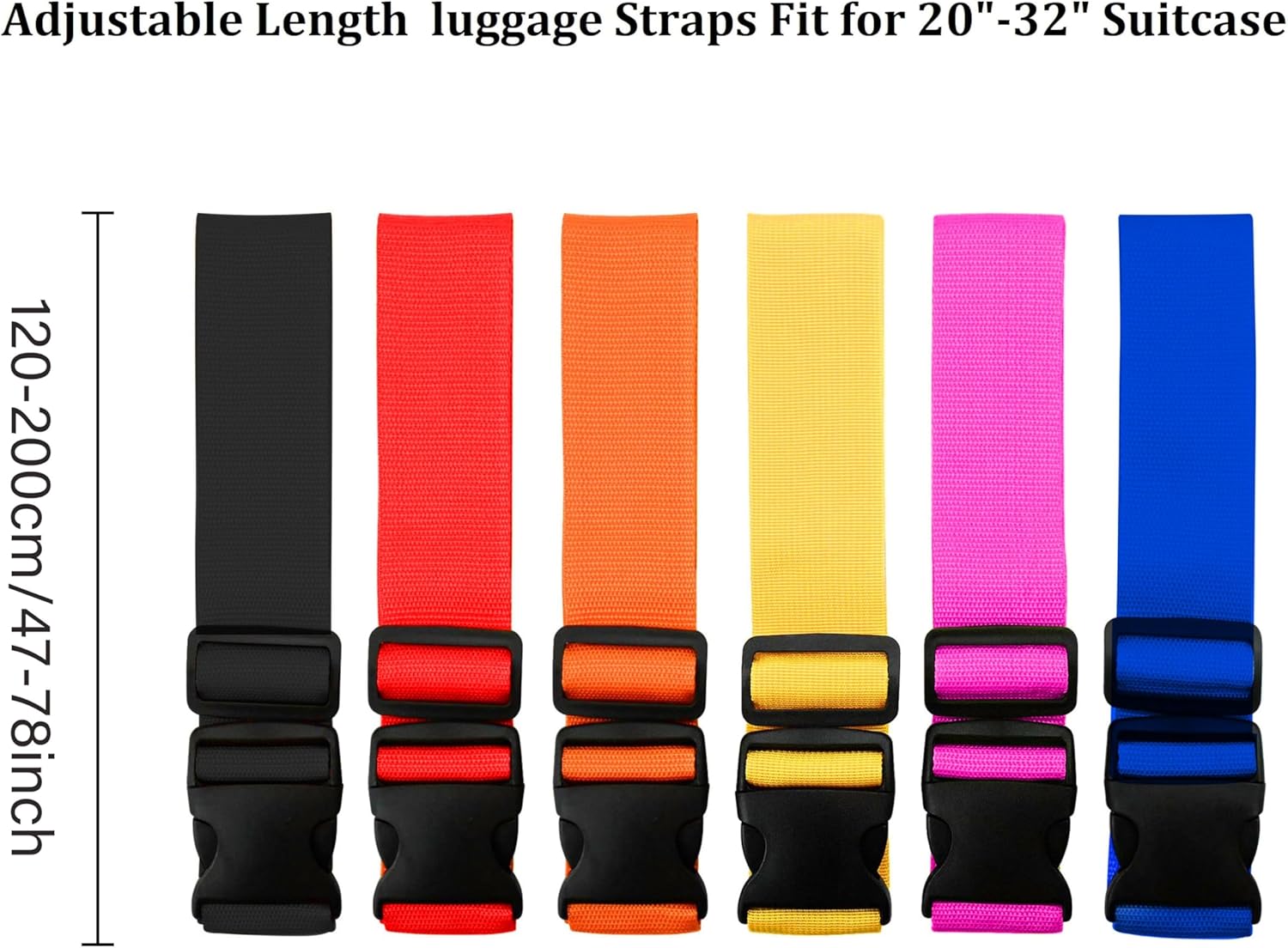Luggage Strap Belt - Яркие регулируемые ремни для багажа, 2