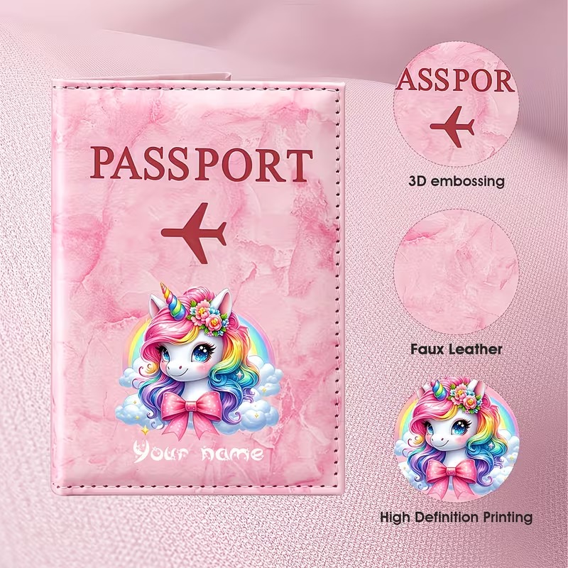Travel Accessories Personalised - Персонализированный чехол для паспорта из ПУ