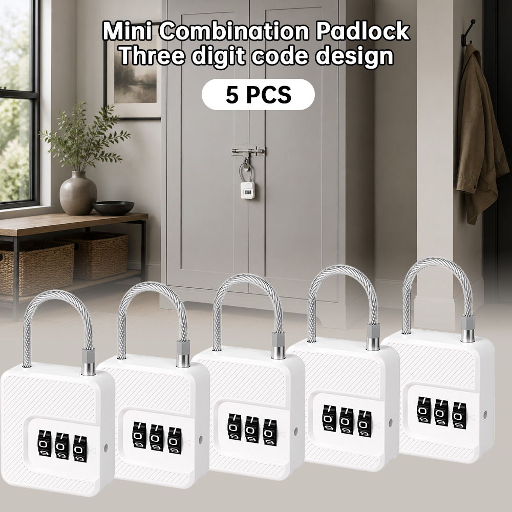 Cable Lock Combination - Миниатюрный 3-значный кодовый замок со стальным