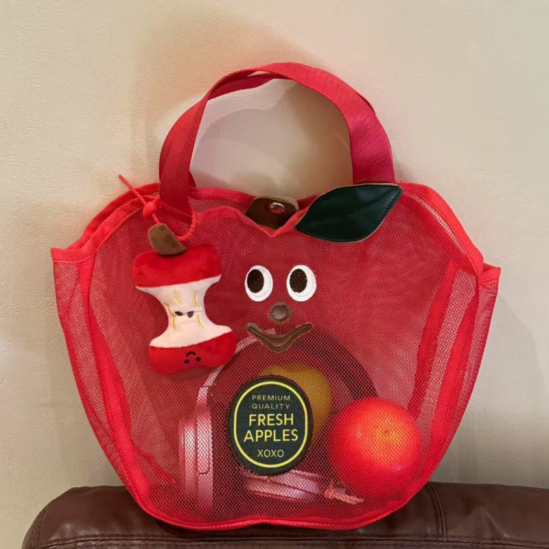Travel Accessories Toiletry Bag - Милая сетчатая сумка-тоут в форме яблока,