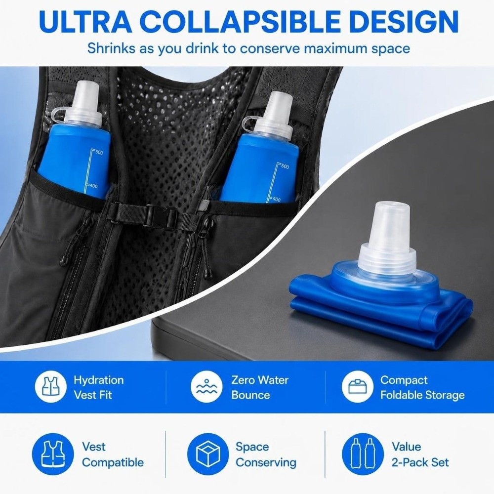 Набор из 2 удобных складных мя – обзор и цена Water Bottle Collapsible