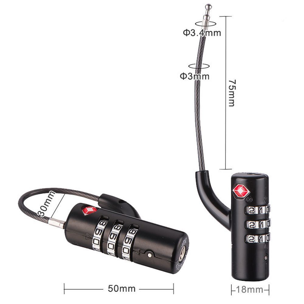 Водонепроницаемый кодовый замо – обзор и цена Cable Lock Combination
