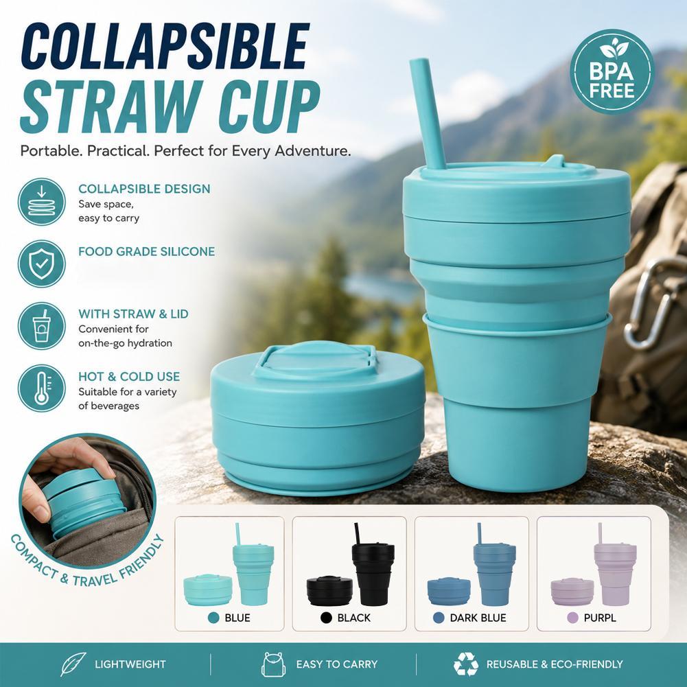 Складная силиконовая кофейная  – обзор и цена Water Bottle Collapsible